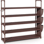 VILICK Shoe Rack for Closet Shoe Organizer Space Saver Storage for 20-25 Pair Shoe Shelf with Hook and Side Pocket Free Stand