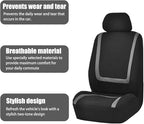 BELOMI Car Seat Covers Full Set, Breathable Premium Cloth Automotive Seat Cover, Universal Front and Rear Seat Covers, Easy t