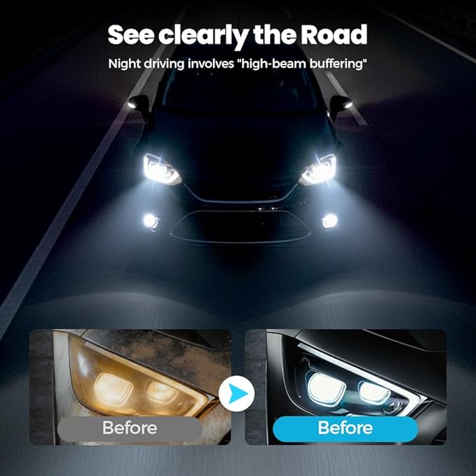 Headlight Restoration Kit, 2026 New Headlight Cleaning and Polishing Spray, Multifunctional Headlight Oxidation Remover Spray