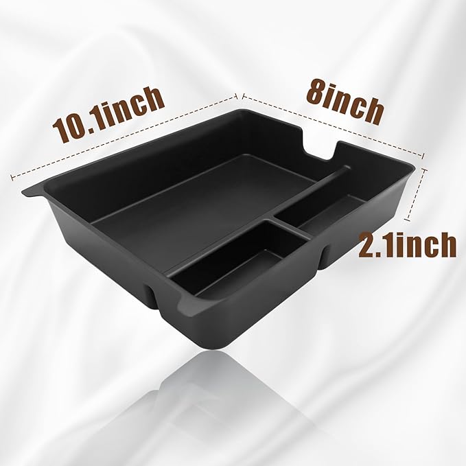 Muslogy Center Console Organizer Compatible with Honda Pilot 2023 2024 2025 2026, 2024-2026 Ridgeline/Passport Center Console Storage Box Divider Inserts Interior Accessories ABS Material(Brown)