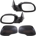 TRQ Driver & Passenger Side Power Mirror Set Paint to Match, Memory, Manual Fold, Housing Turn Signal Compatible with 2014-20