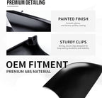 Compatible with Tesla Model Y 2020 2021 2022 2023 2024 Door Mirror Lower Holder Covers & Frame Set, Right Passenger Side (Black Cover + Frame Set, Model Y (Left-Driver Side)