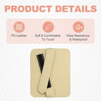 HARFINGTON 2Pcs Car Sun Visor Organizer 6.02" x 4.76" Leather Multi-Pocket Visor Card Sleeve Pocket Car Truck SUV Interior Storage Pouch for Driving License Credit Card Bill Sunglasses, Beige