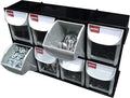 SHUTER Stackable Storage Drawers, 8 Compartment, Small Parts Tool Organizer, Tilt Out Craft Sewing Cabinet, Garage Storage, W