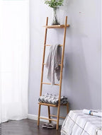 Blanket Ladder, Decorative Bamboo Rack Stand for Quilt and Towel Display, 65 Inch for Living Room and Bathroom