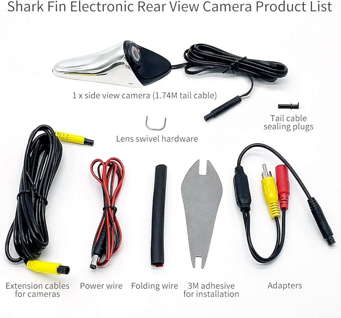 HD Blind spot Camera Car Side View Camera IP68 Waterproof 120 Degree Wide Angle Side View Mirror Cam Silver