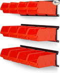 Ultrawall Wall Mounted Storage Bins, Plastic Hanging Storage Organizer Bins, Garage Tool Storage System for Screws, Nuts, Bol