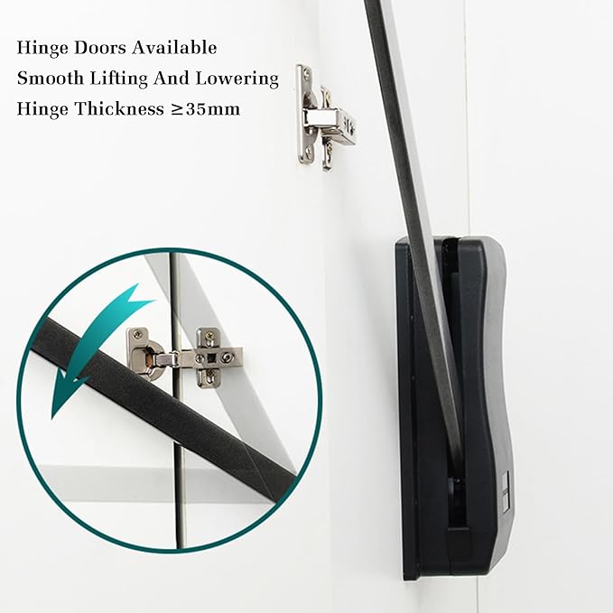 Pull Down Clothes Rail,Extendable Wardrobe Rod,Heavy Duty Hanger,Adjustable Telescopic Lift Rod,for Hanging Clothes Wardrobe,