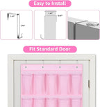 MISSLO 35 Large Pockets Over The Door Shoe Organizer Sturdy Oxford Fabric Hanging Shoe Rack for Door Mesh Closet Shoe Holder 