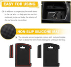 Autorder Center Console Organizer for Kia Seltos 2021 2022 2023 2024 2025 2026 Accessories Armrest Storage Box Secondary Insert Tray with 2 Color Mats