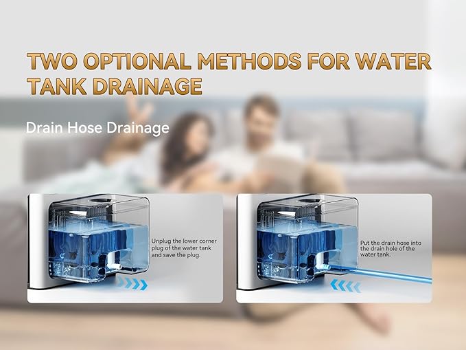 Home Dehumidifier with Drain Hose, (950 sq.ft) 95oz Quiet dehumidifier for Bathroom Bedroom, with Air Reusable Filter Indoor 