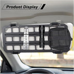 Vehicle Rigid MOLLE Panel, Car Sun Visor Organizer Tactical Gear Rack, EDC Pouch Tool Holster Truck Equipment Mount Plate, Auto Interior Modular Storage Shelf Accessories (Visor Panel)