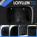 Driver Side Mirror Cover Replacement for Jeep Renegade 2015 2016 2017 2018 2019 - Left Side Mirror Covers, Rear View Mirror Cap Accessories Without Lamp, Textured