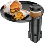 Car Tray 360° Rotating Cup Holder Table Organizer for Car Center Console Car Accessories Compatible with Most Vehicle
