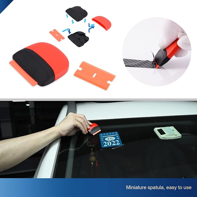 EHDIS Window Tint Tools Vinyl Wrap Tool Kit With Vinyl Squeegee,Vinyl Wrap Stick,Wrapping Paper Cutter, Utility Knife and Blades for Car Wrapping,Wallpaper Installation