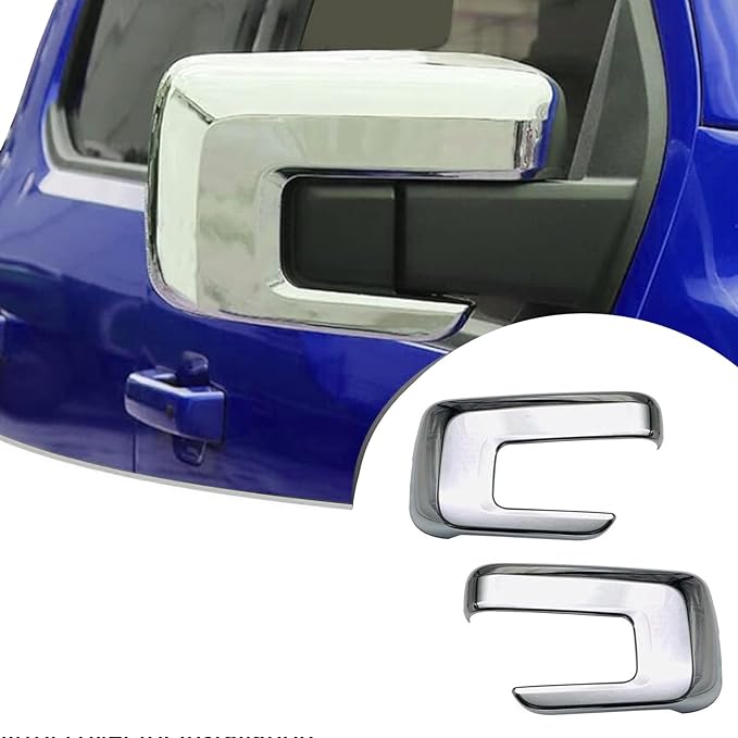 Keptrim for F150 Rearview Side Mirror Cover Trim for Ford F150 2021 2022 2023 2024 2025, ABS Chrome, 2pcs