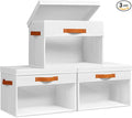 Homsorout Large Storage Bins with Lids - 3 Pack Foldable Decorative Organizers with Clear Windows & Handles, Cube Storage Org