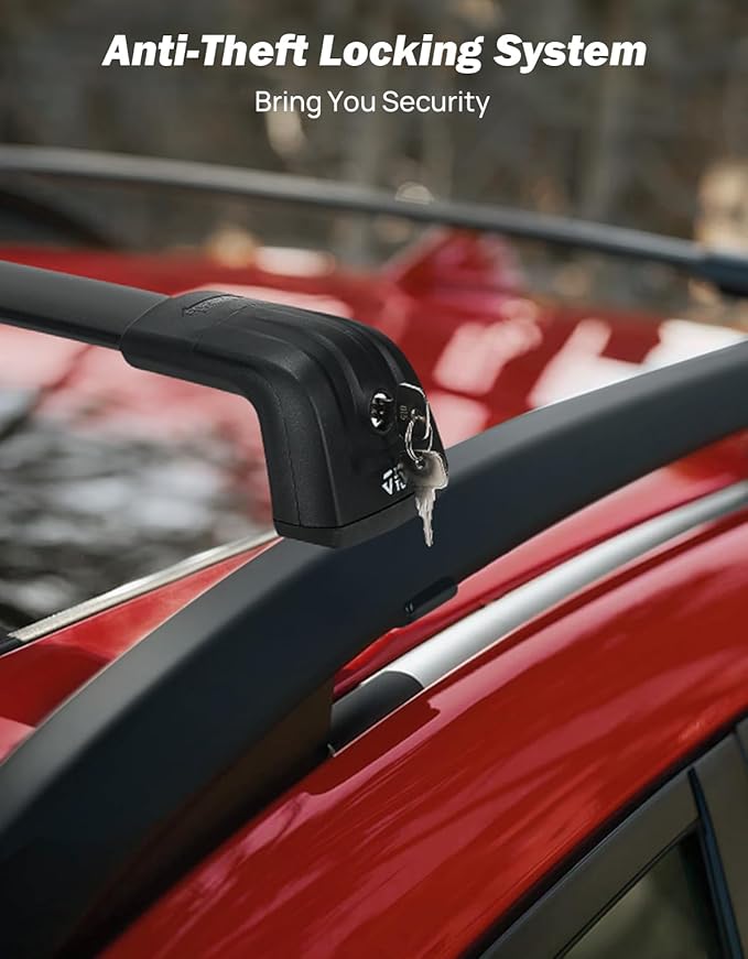 JOYTUTUS Heavy Duty Aluminum Lockable Roof Rack Cross Bars Compatible with Ford Explorer 2020-2026, Anti-Theft Crossbars for Rooftop Cargo Carrier, Kayak, Canoe, Bike, Snowboard & Luggage