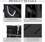 Trunk Organizer With Lid, Collapsible Waterproof Oxford Car Organizer with Aluminum Handle Base Plate, 2-Compartment 28L