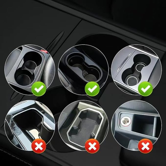 5 in 1 Car Cup Holder Expander with Phone Holder & 2 Food Table Tray & 2 Cup Holder for Drink/Snacks/Humburgers