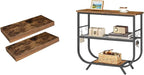 HOOBRO Floating Shelves for Wall, 31.5" Narrow Entryway Table with Storage Shelves, 15.7" Hanging Shelf with Invisible Bracke