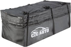 CZC AUTO Expandable Hitch Cargo Carrier Bag 9.5 cu. ft Extends to 11.6 cu. ft, Waterproof/Rainproof/Weatherproof, for Car Truck SUV Vans' Hitch Trays Hitch Baskets, Safe Steady Durable Soft Black