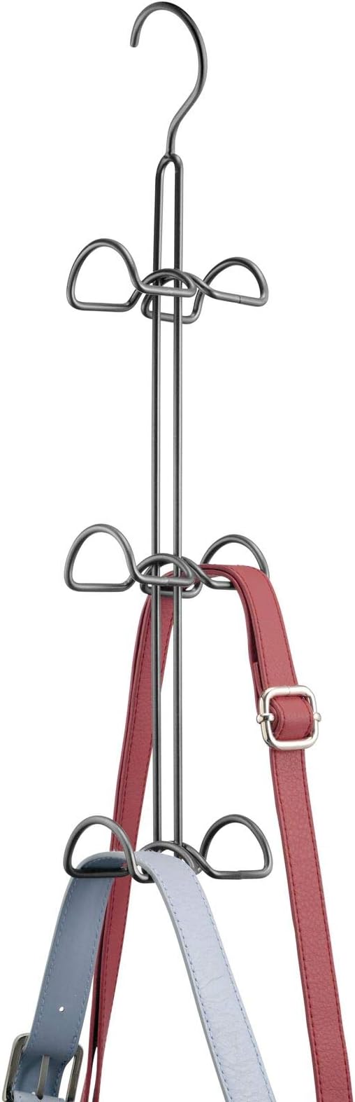 mDesign Metal Wire Over The Closet Rod Hanging Storage Organizer Hanger for Storing and Organizing Purses, Backpacks, Satchel