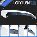 Passenger Side Mirror Cover Replacement for Honda Civic 2016-2021, Insight 2019-2021 - Right Side Mirror Covers, Rear View Mirrors Cap White
