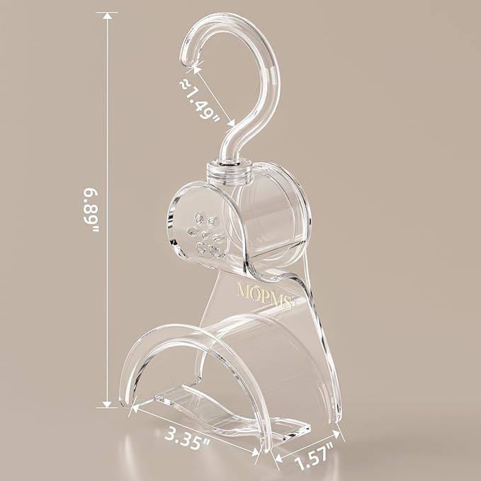 3 Pieces Clear Purse Hanger Closet, Luxury Crystal Bag Hangers Hooks with 360-Degree Rotation, Durable Handbag Backpack Purse