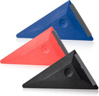 NEWISHTOOL 3 PCS Window Tint Triangle Squeegee with Silicone Edge, Different Hardness Corner Squeegee for Car Vinyl Wrap PPF Installation, Multi Edge Contour Scraper Tint Tools