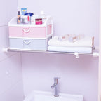 Hershii Expandable Closet Tension Shelf Rod Adjustable Storage Rack Heavy Duty DIY Organizer Divider for Wardrobe Cupboard Ki