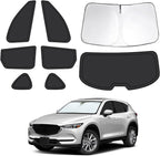 8pcs Car Window Shades for Mazda CX-5 2017-2025, Full Car Window Covers for Privacy, Sunshades for CX-5 Front Rear Windshield Side Windows to Block UV and Protect Privacy
