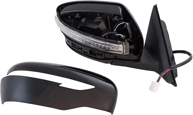TRQ Driver & Passenger Side Power Mirror Set Paint to Match with Housing Turn Signal Compatible with 2014-2016 Nissan Rogue N