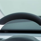 MEWANT Hand Stitched White Leather Tesla Model 3 Steering Wheel Cover for Tesla Model 3 2017-2023 / Model Y 2020-2023 for Tesla Model 3/Y Accessories