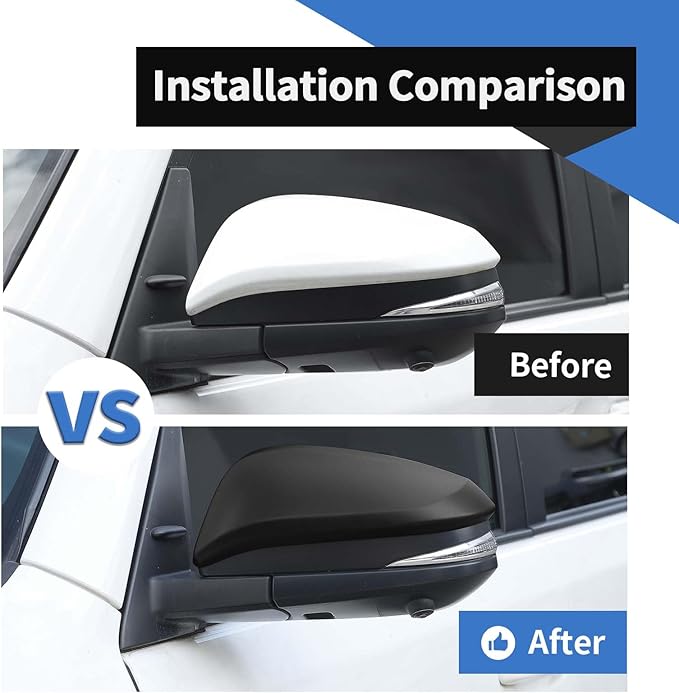 Voodonala for Toyota 4Runner 2017-2023 Side Rearview Mirror Cover Compatible with Toyota 4Runner 2017-2023 (Matte Black)
