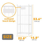 SpaceAid Stuffed Animal Storage Organizer, Wood Animals Zoo Toy Plushies Storage Holder, Large Capacity Plush Toy Cage for Pl