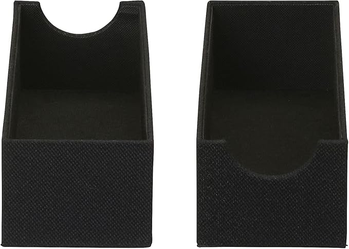 Household Essentials 2-Pack of Drawer Organizers, Sturdy Chipboard with Soft Polyester Cover, Handy and Fashionable Organizat