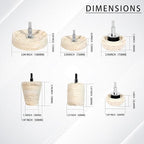 6PCS Buffing Wheels for Drill and 3 PCS Polishing Compounds, Wheel Polishing Kit, Polishing Wheel for Stainless Steel/Aluminum/Chrome/Wood/Jewelry/Plastic/Ceramic/Glass etc
