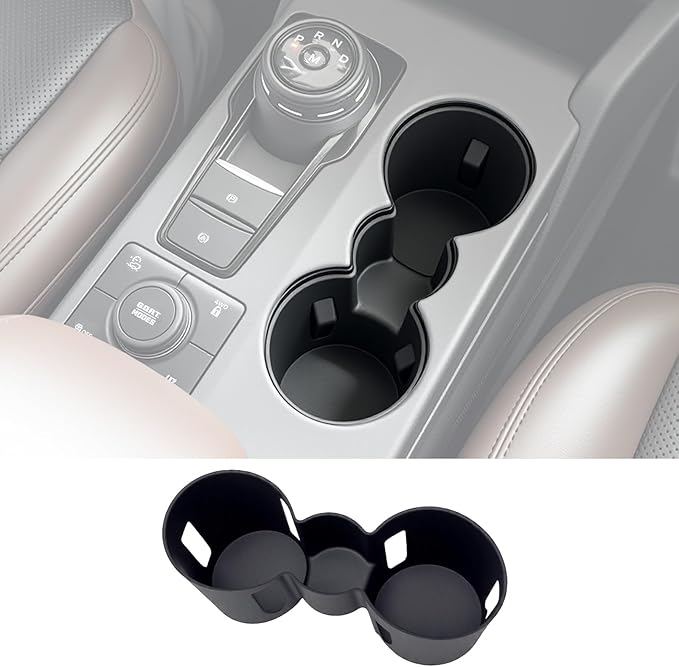 Center Console Cupholder Insert Compatible with 2021-2025 Ford Bronco Sport/2020-2025 Ford Escape Center Console Cup Holder Tray for Bronco Sport&Ford Escape Accessories(Cup Holder Tray)