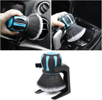 AUCELI Car Detailing Brush, Ultra Soft Auto Interior Dusting Brush with Storage Rack, Car XL Synthetic Brush Cleaning Tool, U
