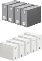 SpaceAid 4 Pack Gray and 5 Pack White Bed Sheet Organizers and Storage, Foldable Sheet Organizer for Linen Closet