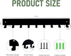 Key Holder Wall Mounted with 18 Hooks, Metal Key Organizer Rack, Black Key Hanger for Entryway, Kitchen, Living Room, Office,