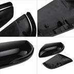 Pair Mirror Cover Cap Compatible with Honda CRV 2017-2022 / HRV 2016-2022, Door Side Rearview Mirror Replacement with Turn Signal Cut-Outs, Glossy Black