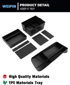 for 3PCS Double Layer Center Console Armrest Organizer&Screen Organizer Tray ABS Materials Compatible with 2024-2026 L EXUS TX350/TX350h/TX450h+/TX500h