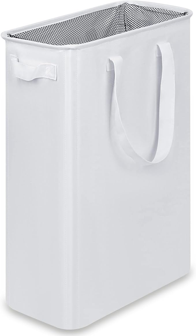efluky Slim Laundry Basket, Narrow Laundry Hamper with Handles, Collapsible Dirty Clothes Hamper, Tall Laundry Bin for Laundr