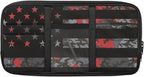 Vintage Flag Car Sun Visor Storage Bag Auto Interior Accessories Pocket Organizer Car Storage Pouch Holder with Multi-Pocket Net Zipper