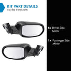 TRQ Driver & Passenger Side Power Mirror Set Paint to Match Compatible with 2017-2022 Honda CR-V, HO1320316 HO1320317 HO13213