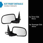 TRQ Left and Right Mirror Assembly Set Power Heated Turn Signal Memory Power Folding Compatible with 03–05 Chevrolet Silverad