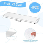 4 Packs Acrylic Medicine Shelves 13 Inches Medicine Cabinet Replacement Shelves Holders for Living Room Bathroom Kitchen,Wall