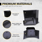 Car Trash Can for Vehicles Leakproof Compact Garbage Bin w/Stability Flap, Anti-Slip Base, Portable Trash Holder for Cars, Trucks, SUVs, Minivans (Black, Large)